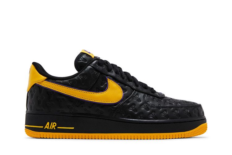 Kobe Bryant x Nike Air Force 1 Low 'Lakers Away' Numbered — Black/Varsity Maize/Varsity Purple (2)