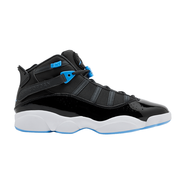 Air Jordan 6 Rings 'Black University Blue' — Anthracite/Black/White/University Blue