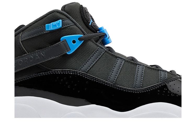 Air Jordan 6 Rings 'Black University Blue' — Anthracite/Black/White/University Blue