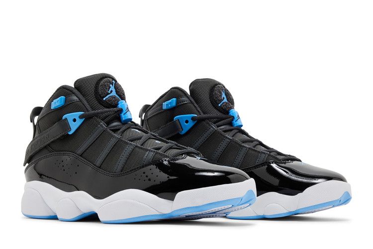 Air Jordan 6 Rings 'Black University Blue' — Anthracite/Black/White/University Blue