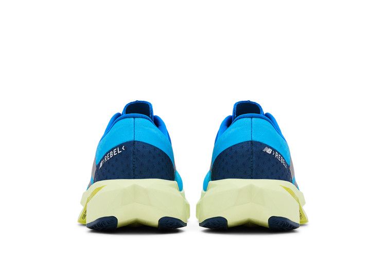 New Balance FuelCell Rebel v4 2E Wide 'Spice Blue Limelight' — Spice Blue/Limelight/Blue Oasis