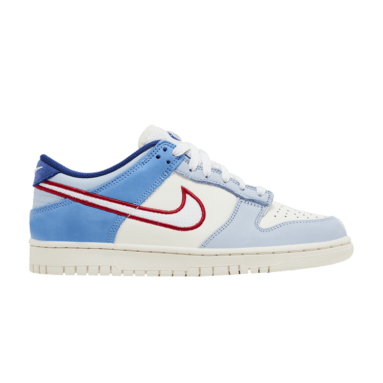 Nike Dunk Low GS 'Armory Blue Red Mesh' — Sail/Sail/Light Armory Blue/White