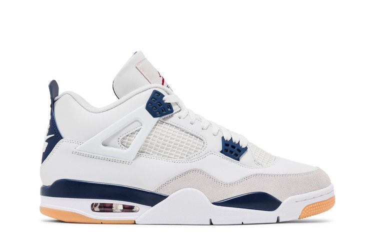 Nike SB x Air Jordan 4 Retro SP 'Navy' — Summit White/White/Navy/Neutral Grey/Gum Yellow/Varsity Red