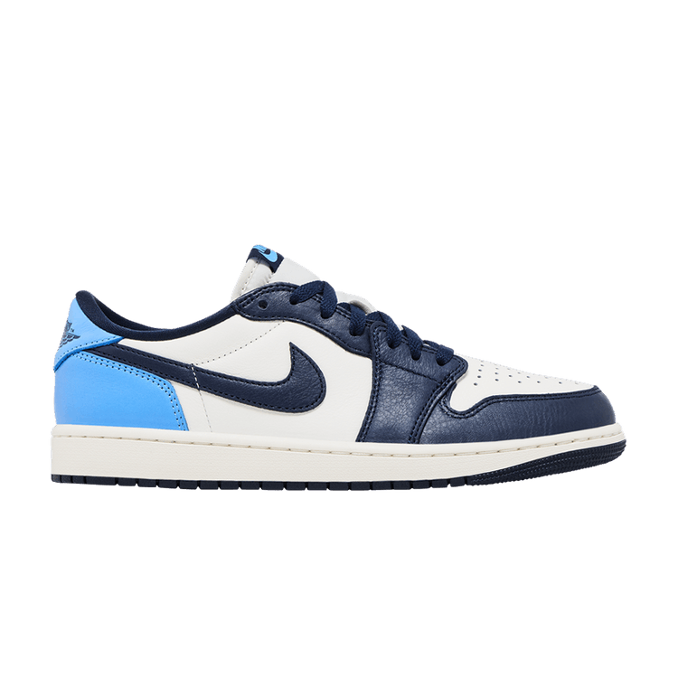 Air Jordan 1 Retro Low OG 'Obsidian UNC' — Obsidian/University Blue/Sail
