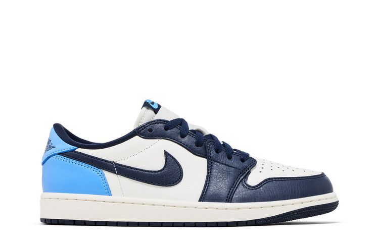 Air Jordan 1 Retro Low OG 'Obsidian UNC' — Obsidian/University Blue/Sail