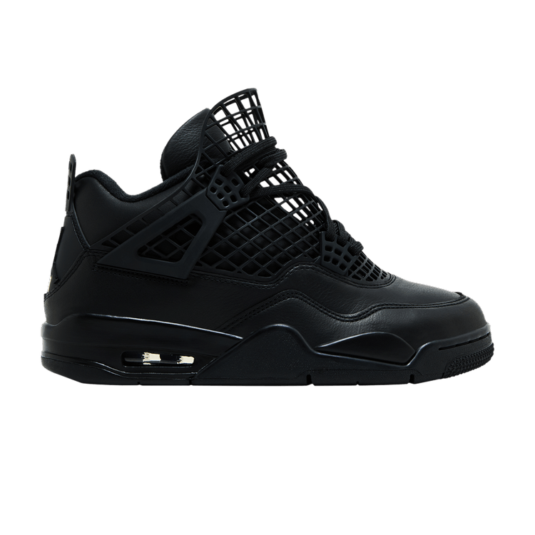 Wmns Air Jordan 4 Retro 'Net - Black' — Black/Black/Metallic Silver
