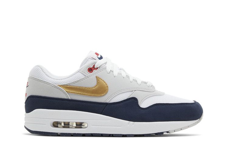 Nike Air Max 1 'Olympic' — Obsidian/White/Light Smoke Grey/Metallic Gold (2)
