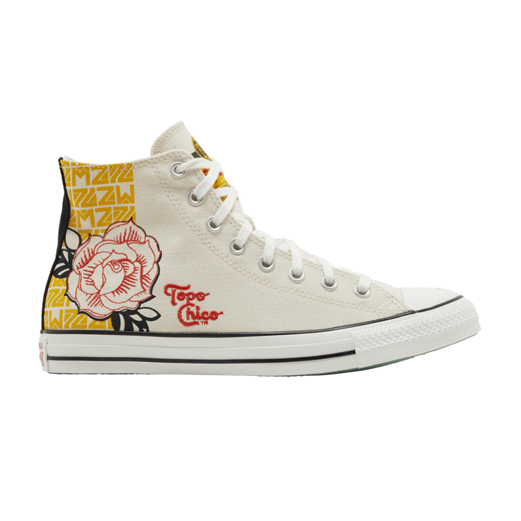 Topo Chico x Marka27 x Converse Chuck Taylor All Star High 'Topo Chico Bottle' — Cream/Black/Red