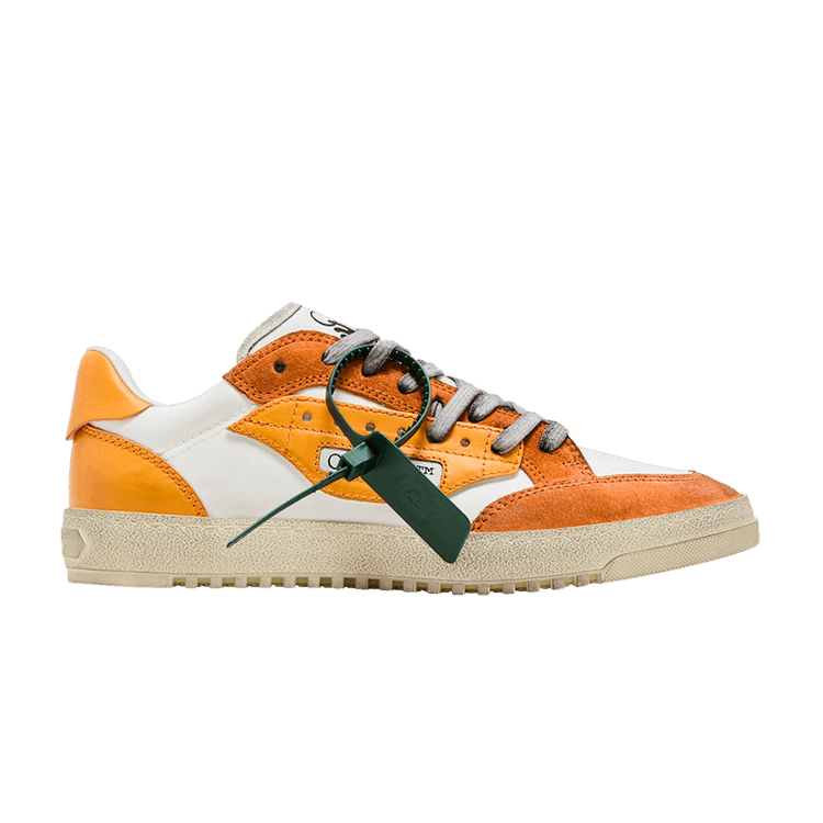 Off-White 5.0 Low 'Distressed - Orange' — Orange/White