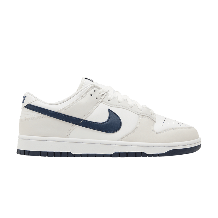 Nike Dunk Low 'White Midnight Navy' — Summit White/Platinum Tint/White/Midnight Navy
