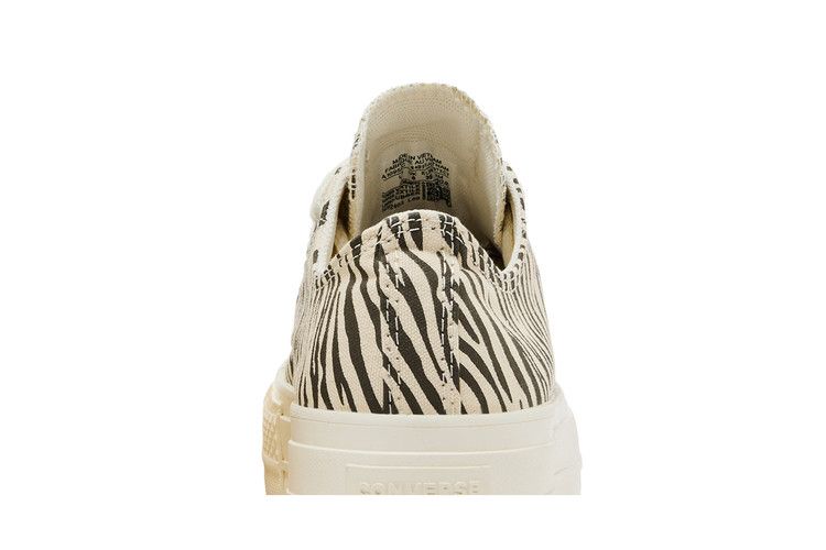 Converse Wmns Chuck Taylor All Star Lift Low 'Zebra Print' — Egret/Egret/Engine Smoke