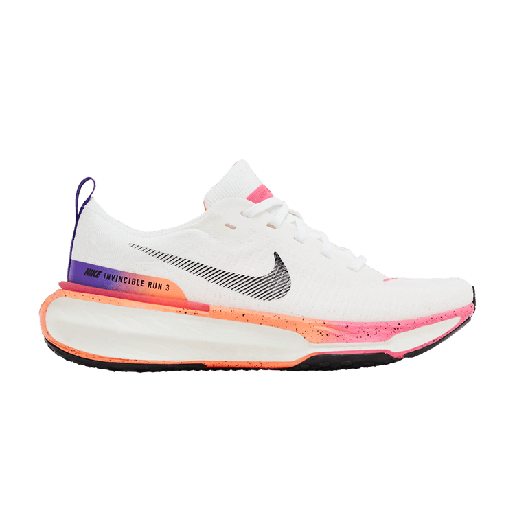 Nike Wmns ZoomX Invincible Run Flyknit 3 'White Mango Pink' — White/Bright Mango/Hyper Pink/Black