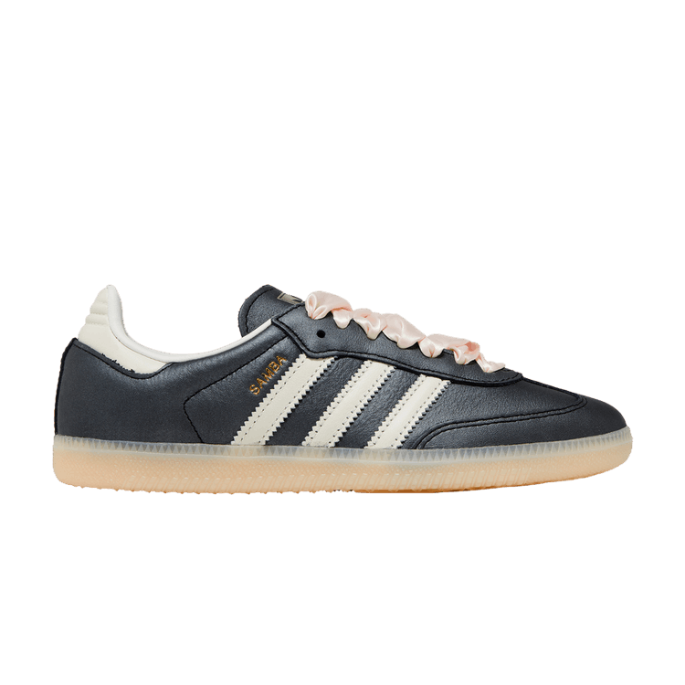 adidas Wmns Samba 'Black Wonder Quartz Ribbon Laces' — Core Black/Off White/Wonder Quartz