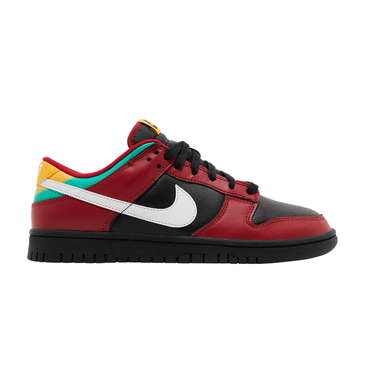 Nike Dunk Low LTD 'Biker Tattoos' — Black/White/Gym Red/University Gold/Atomic Teal
