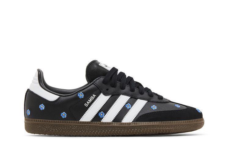 adidas Wmns Samba OG 'Black Floral Embroidery' — Core Black/Footwear White/Gum