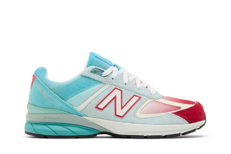 New Balance 990v5 Big Kid 'Ice Blue' — Ice Blue/White/Red