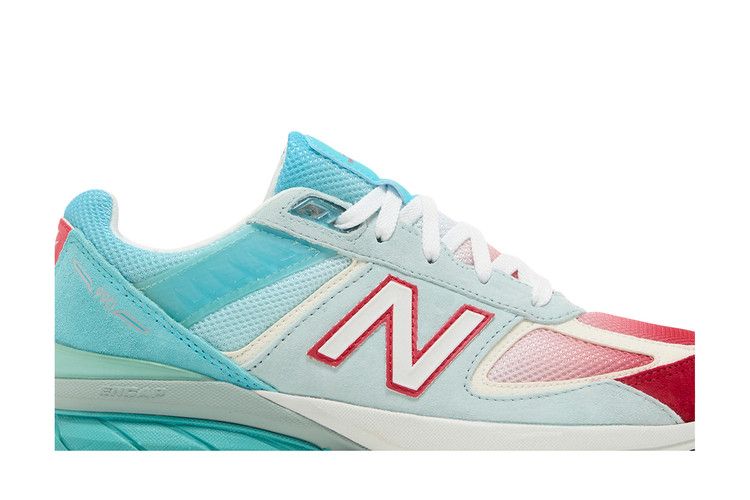 New Balance 990v5 Big Kid 'Ice Blue' — Ice Blue/White/Red