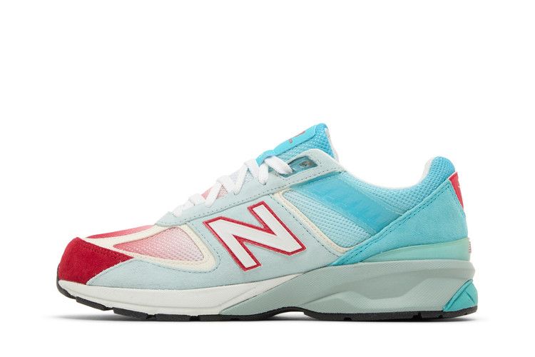 New Balance 990v5 Big Kid 'Ice Blue' — Ice Blue/White/Red