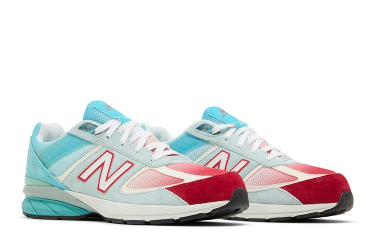 New Balance 990v5 Big Kid 'Ice Blue' — Ice Blue/White/Red