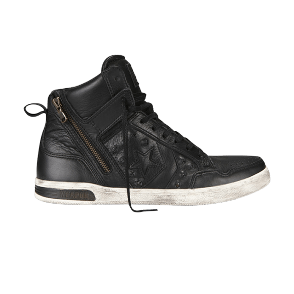 John Varvatos x Converse Weapon Leather Zip Hi 'Black Turtledove' — Black/Turtledove