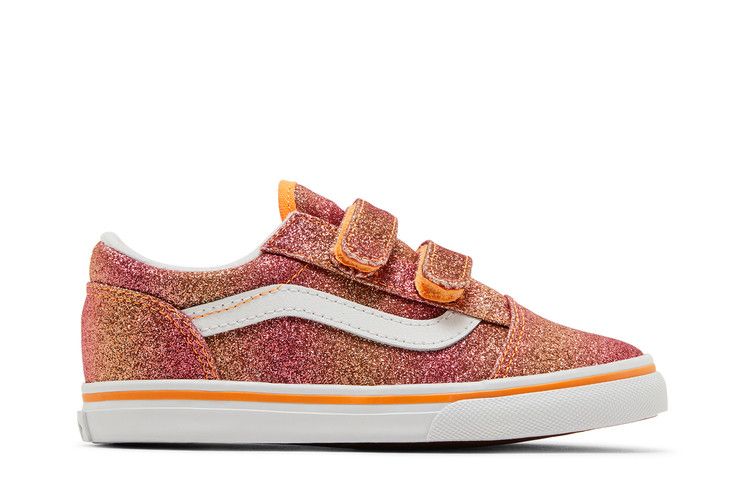 Vans Old Skool V Toddler 'Glitter - Sunrise Glitter' — Sunrise Glitter/Multi/True White