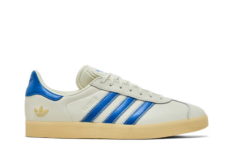 adidas Gazelle 'Ivory Bluebird' Shoe Palace Exclusive — Ivory/Bluebird/Gold Metallic