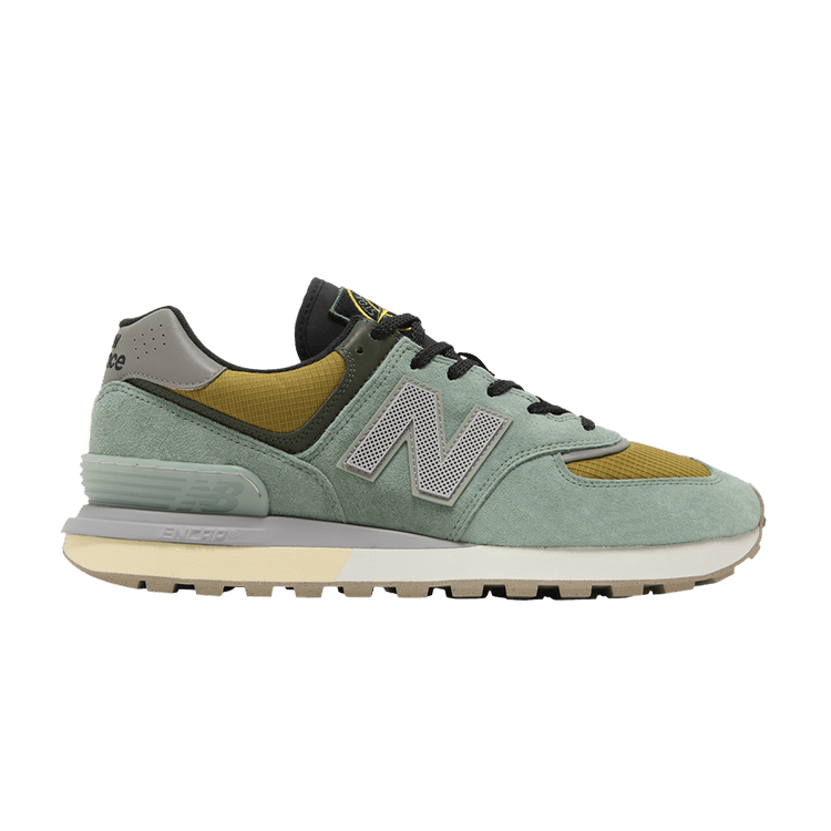 Stone Island x New Balance 574 Legacy 'Light Green' — Light Green/Mustard Gold