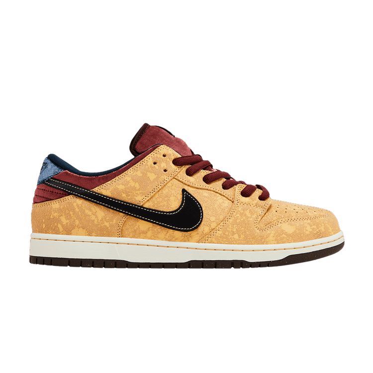 Nike Dunk Low SB 'City of Cinema' — Celestial Gold/Black/Dark Team Red/Armory Navy/Baroque Brown