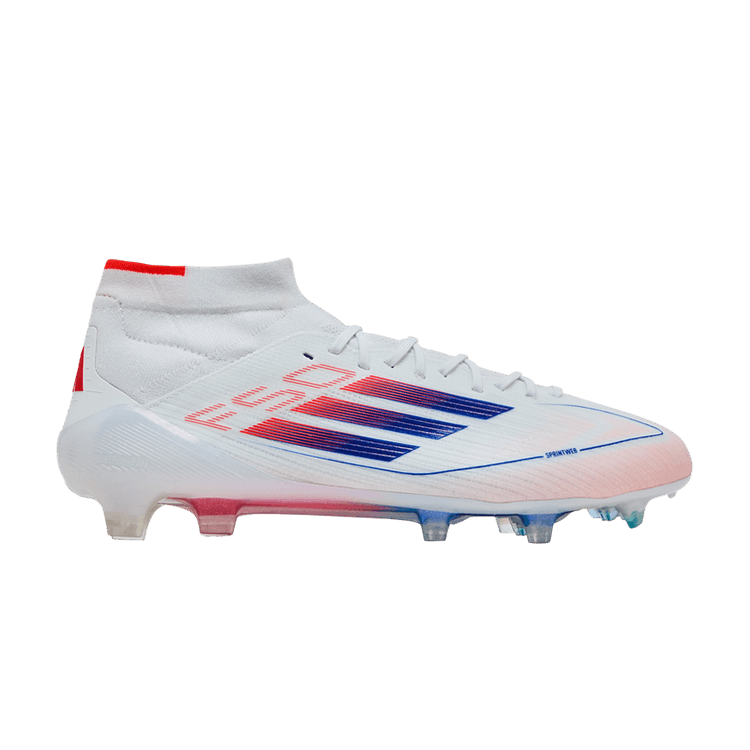 Adidas Wmns Adizero F50 Elite Mid FG 'Advancement Pack' — Cloud White/Lucid Blue/Solar Red