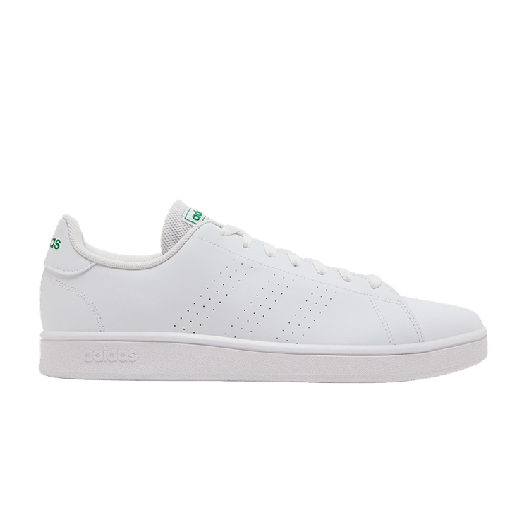 Adidas Advantage Base Court 'White Green' — Cloud White/Cloud White/Green