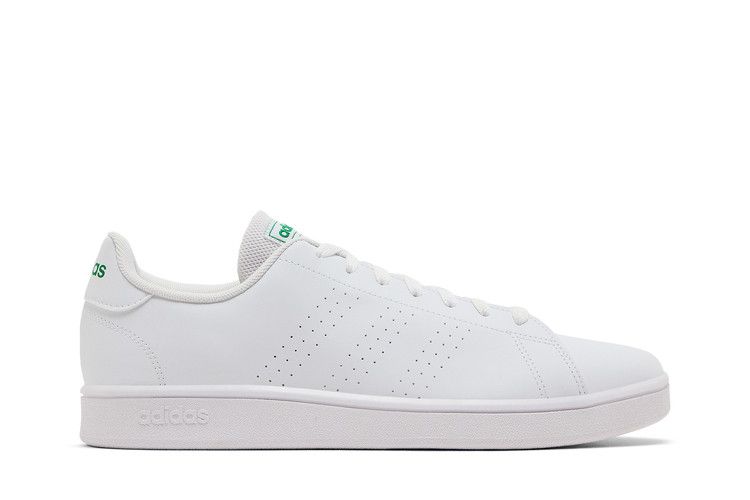 Adidas Advantage Base Court 'White Green' — Cloud White/Cloud White/Green