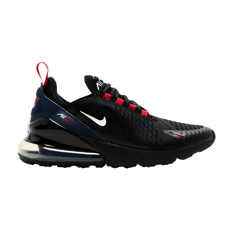 Nike Air Max 270 GS 'Black Midnight Navy Red' — Black/Midnight Navy/University Red/White