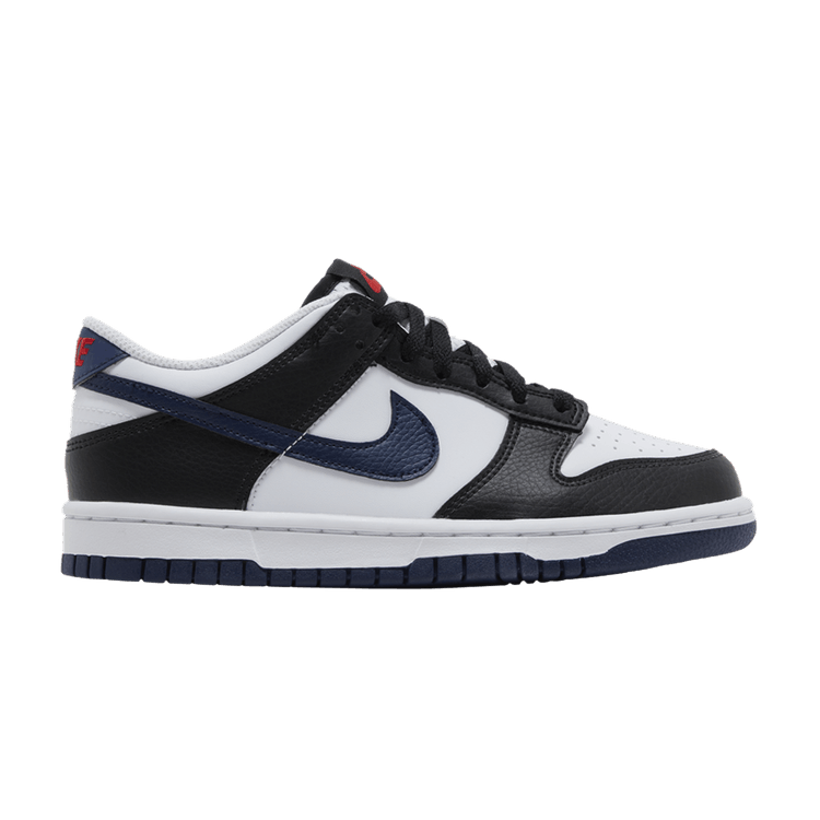 Nike Dunk Low GS 'Team USA' — Black/White/University Red/Midnight Navy
