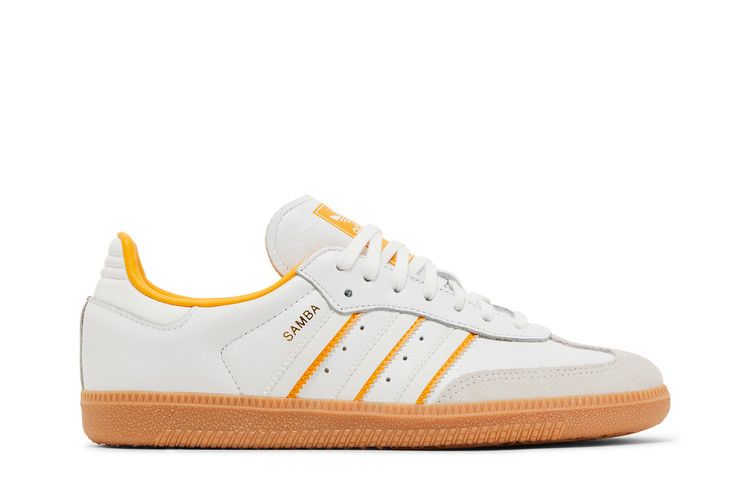 adidas Samba OG J 'White Crew Yellow' — Cloud White/Crystal White/Crew Yellow