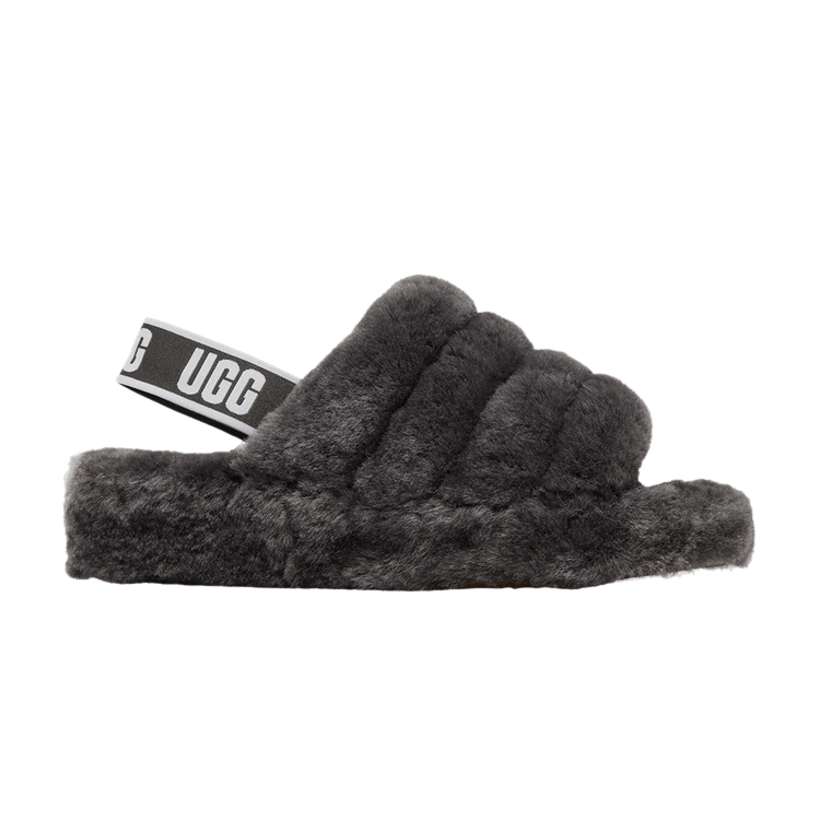 UGG Wmns Fluff Yeah Slide 'Charcoal' — Charcoal