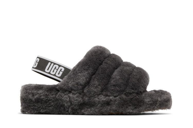UGG Wmns Fluff Yeah Slide 'Charcoal' — Charcoal