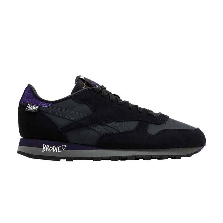 AEW x Reebok Classic Leather 'Brodie Lee' — Black/Purple