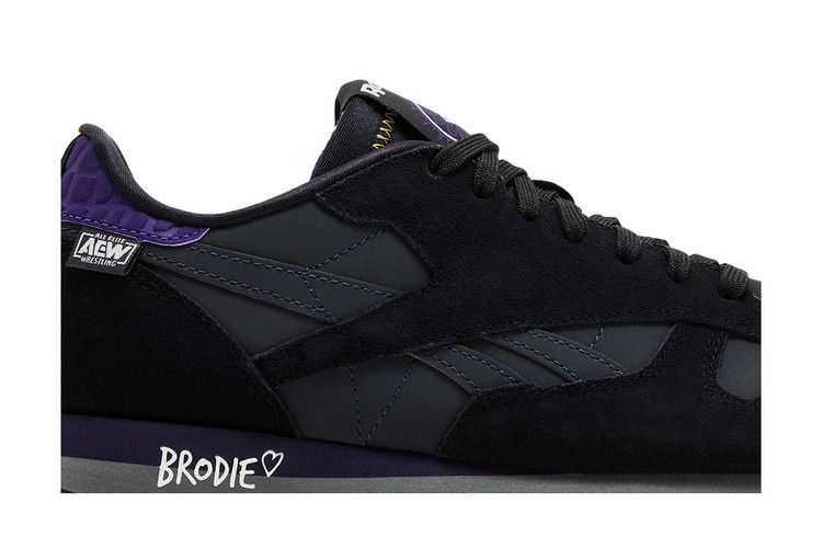 AEW x Reebok Classic Leather 'Brodie Lee' — Black/Purple