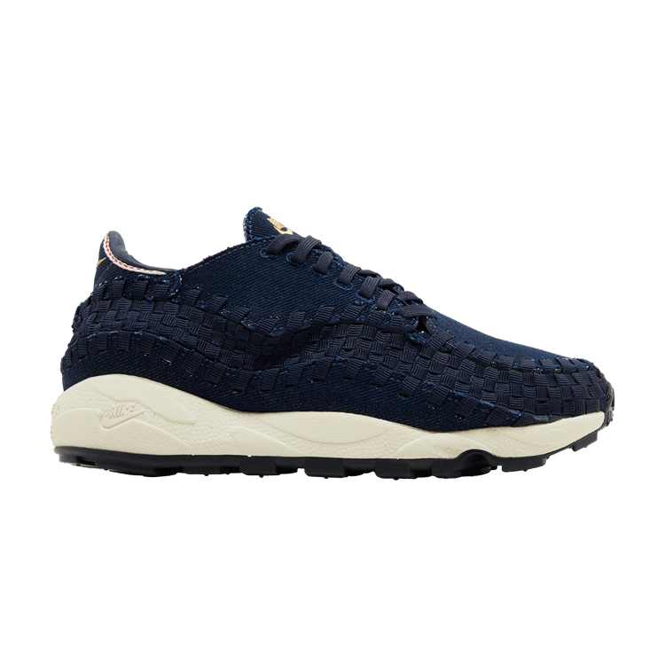 Nike Wmns Air Footscape Woven 'Dark Denim' — Denim/Obsidian/Coconut Milk/Wheat Gold