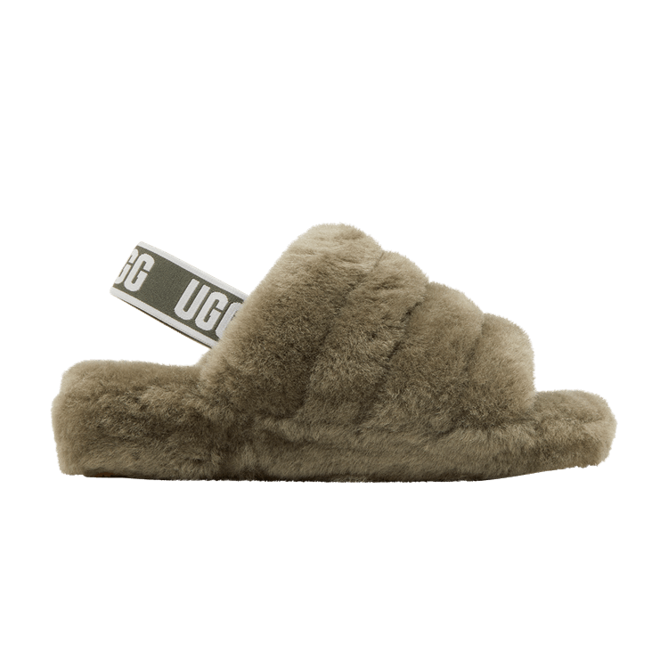 UGG Wmns Fluff Yeah Slide 'Burnt Olive' — Burnt Olive