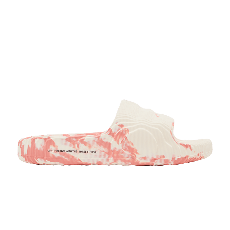 Adidas Adilette 22 Slides 'Wonder Clay Earth Strata' — Wonder White/Wonder Clay/Earth Strata