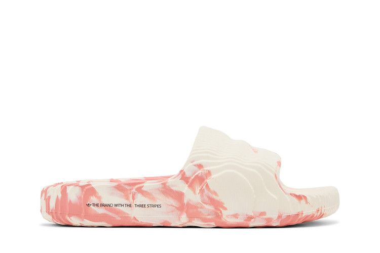 Adidas Adilette 22 Slides 'Wonder Clay Earth Strata' — Wonder White/Wonder Clay/Earth Strata