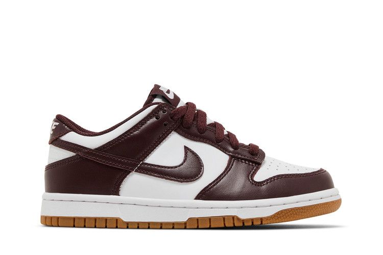 Nike Dunk Low GS 'Burgundy Crush Gum' — White/Burgundy Crush/Gum Light Brown (2)