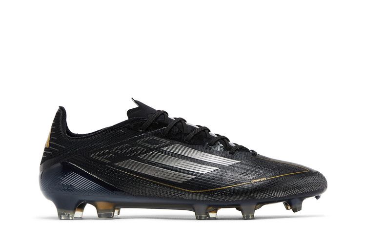 adidas Adizero F50 Elite FG 'Dark Spark Pack' — Core Black/Iron Metallic/Gold Metallic