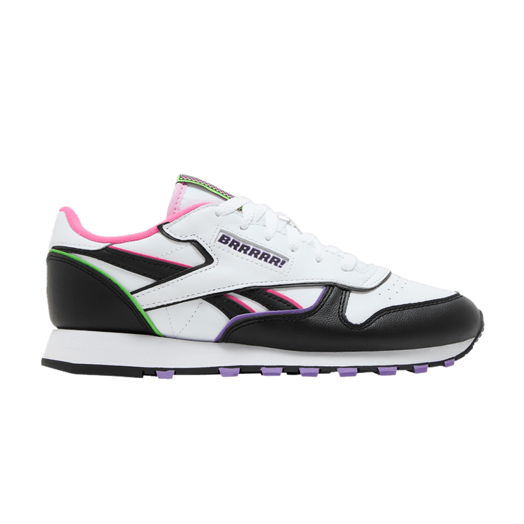 Anuel AA x Reebok Classic Leather Kids 'Soy Leyenda' — Black/White/Pink