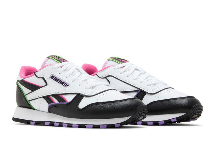 Anuel AA x Reebok Classic Leather Kids 'Soy Leyenda' — Black/White/Pink