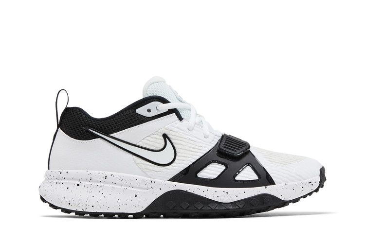 Nike Air Zoom Diamond Elite Turf 'White Black Splatter' — White/Volt/Black (2)