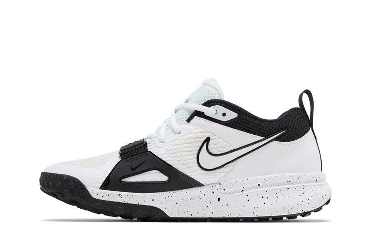 Nike Air Zoom Diamond Elite Turf 'White Black Splatter' — White/Volt/Black (4)