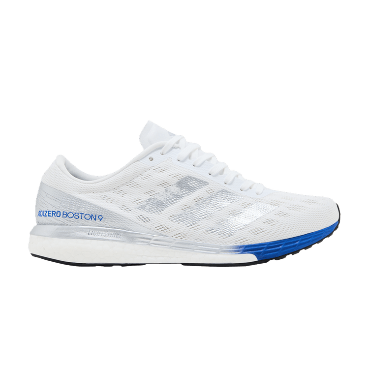 adidas Adizero Boston 9 'Silver Metallic Royal Blue' — Footwear White/Silver Metallic/Royal Blue
