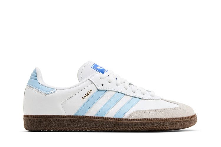 adidas Samba OG 'White Sky Blue' — Foowear White/Clear Sky/Blue
